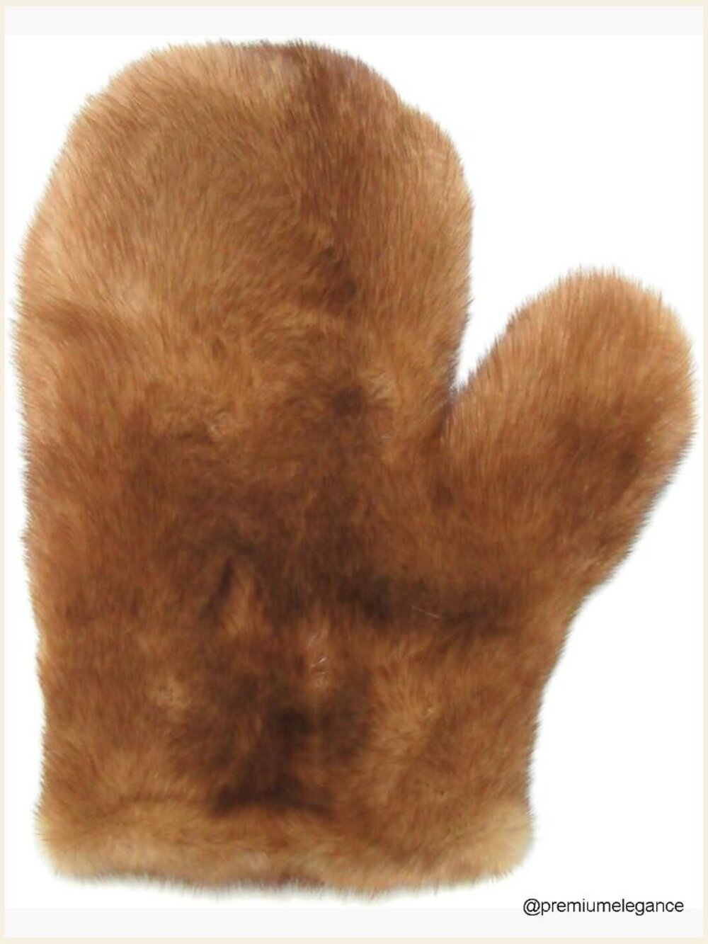 Handmade Mink Fur Massage Mitten - One Size - Velvet Lined